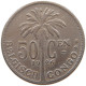 CONGO BELGIAN 50 CENTIMES 1926  #a061 0161 - 1910-1934: Albert I