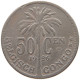 CONGO BELGIAN 50 CENTIMES 1926  #a061 0085 - 1910-1934: Albert I