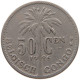 CONGO BELGIAN 50 CENTIMES 1926  #a061 0065 - 1910-1934: Albert I.