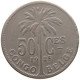 CONGO BELGIAN 50 CENTIMES 1925  #a061 0063 - 1910-1934: Albert I