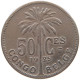 CONGO BELGIAN 50 CENTIMES 1925  #a061 0057 - 1910-1934: Albert I.