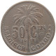 CONGO BELGIAN 50 CENTIMES 1921  #a061 0079 - 1910-1934: Albert I