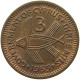 CYPRUS 3 MILS 1955 Elizabeth II. (1952-) #a093 0465 - Zypern