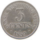 DANISH WEST INDIES 3 CENTS 1859  #t087 0133 - Antillas