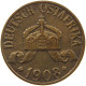 DEUTSCH OSTAFRIKA HELLER 1908 J  #a093 0353 - Africa Oriental Álemana