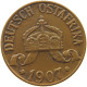 DEUTSCH OSTAFRIKA HELLER 1907 J  #a093 0553 - Deutsch-Ostafrika