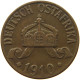 DEUTSCH OSTAFRIKA HELLER 1910 J  #a093 0537 - Deutsch-Ostafrika