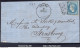 FRANCE N°29 SUR LETTRE INCOMPLETE CONVOYEUR DE STATION THANN LIGNE 296 W.Mulh. - 1863-1870 Napoléon III Con Laureles