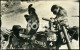 MONKEYS REAL PHOTO FOTO POSTCARD GIBRALTAR POLICE MOTORRAD MOTORCYCLE MOTOR BIKE MOTO UK CARTE TARJETA - Gibraltar