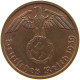 DRITTES REICH 2 PFENNIG 1939 B  #a063 0117 - 2 Reichspfennig