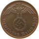 DRITTES REICH 2 PFENNIG 1939 B  #a063 0123 - 2 Reichspfennig