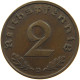 DRITTES REICH 2 PFENNIG 1936 D  #c082 0469 - 2 Reichspfennig