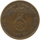 DRITTES REICH 2 PFENNIG 1936 D  #t114 1105 - 2 Reichspfennig