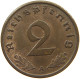 DRITTES REICH 2 PFENNIG 1937 A  #c083 0133 - 2 Reichspfennig
