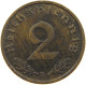 DRITTES REICH 2 PFENNIG 1936 D  #c081 0295 - 2 Reichspfennig