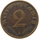 DRITTES REICH 2 PFENNIG 1936 A  #c083 0013 - 2 Reichspfennig