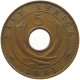 EAST AFRICA 5 CENTS 1941 George VI. (1936-1952) #a095 0147 - Africa Orientale E Protettorato D'Uganda