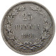 FINLAND 25 PENNIÄ 1890 Alexander III (1881-1894) #s071 0597 - Finland