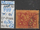 1953 - PORTUGAL - FM/DM "Ritter Zu Pferd" 1,50 E Weinrot - O Gestempelt - S.Scan  (port 799o 01-04) - Usado