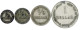 4 Stück CuNi: 1/10, 1/5, 1/2 Und 1 Dollar O.J. Alle Sehr Schön. Scholten 1124,1125,1126,1127. - Dutch East Indies