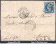 FRANCE N° 22 SUR LETTRE GC 532 BORDEAUX + CAD BOITE MOBILE DU 04/12/1865 - 1862 Napoléon III.