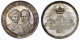 Silbermedaille 1913 A.d. Thronbesteigung Des Herzogspaares. Brb. Ernst August Und Victoria Luise V.v./Schrift Unter Kron - Goldmünzen