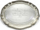 Großer Silberteller Um 1900 Mit Erinnerungsgravur Für Rittmeister Von Donop Vom Offizierscorps Des Ulanen-Rgt. Hennigs V - Monedas En Oro