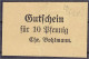Chr. Bohlmann, 10 Pfg. O.D., Handschriftlich 21.6.20. II- Tieste 0355.05.01. - [11] Local Banknote Issues