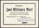 „Berzelius“ Berghütten Aktiengesellschaft, 2 Mio. Mark 6.8.1923. III. Keller 321a. - Lokale Ausgaben