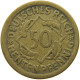 WEIMARER REPUBLIK 50 PFENNIG 1924 D  #a074 0151 - 50 Renten- & 50 Reichspfennig