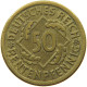 WEIMARER REPUBLIK 50 PFENNIG 1924 A  #t145 0023 - 50 Renten- & 50 Reichspfennig