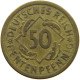 WEIMARER REPUBLIK 50 PFENNIG 1924 A  #a093 0839 - 50 Rentenpfennig & 50 Reichspfennig