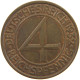 WEIMARER REPUBLIK 4 PFENNIG 1932 A  #a066 0393 - 4 Reichspfennig