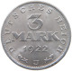 WEIMARER REPUBLIK 3 MARK 1922 J  #a051 0455 - 3 Mark & 3 Reichsmark