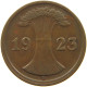 WEIMARER REPUBLIK 2 PFENNIG 1923 D DIE ERROR #a074 0607 - 2 Rentenpfennig & 2 Reichspfennig