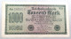 WEIMARER REPUBLIK 1000 MARK 1922  #alb052 0347 - 1000 Mark