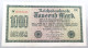 WEIMARER REPUBLIK 1000 MARK 1922  #alb052 0301 - 1.000 Mark