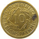 WEIMARER REPUBLIK 10 PFENNIG 1933 G  #a049 0415 - 10 Rentenpfennig & 10 Reichspfennig