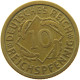 WEIMARER REPUBLIK 10 PFENNIG 1929 E  #a054 0667 - 10 Renten- & 10 Reichspfennig