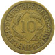 WEIMARER REPUBLIK 10 PFENNIG 1924 J OFF-CENTER #a074 0573 - 10 Rentenpfennig & 10 Reichspfennig