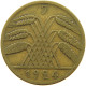 WEIMARER REPUBLIK 10 PFENNIG 1924 J OFF-CENTER #a074 0573 - 10 Renten- & 10 Reichspfennig