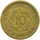 WEIMARER REPUBLIK 10 PFENNIG 1924 D  #a074 0563 - 10 Renten- & 10 Reichspfennig