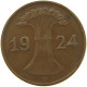 WEIMARER REPUBLIK PFENNIG 1924 D WEAK STRUCK #a074 0705 - 1 Renten- & 1 Reichspfennig