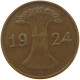 WEIMARER REPUBLIK PFENNIG 1924 D WEAK STRUCK #a074 0705 - 1 Rentenpfennig & 1 Reichspfennig