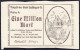 Stadt, 1 Mio. Mark 10.8.1923. Reihe A, Rs. Blanko Und Vs. Ohne Unterdruck. II, Selten. Topp 425.4a. Keller 2265a. - [11] Local Banknote Issues