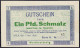 Interessenverband Der Importeure Ausländischer Fleisch- Und Fettwaren, 1 Pfund Schmalz 1.11.1923. Köln Schlachthof, Seri - [11] Emisiones Locales