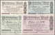 Gebrüder Spohn G.m.b.H., 4 Scheine Zu 0,21, 0,42, 2,10 Und 4,20 Goldmark 1.11.1923. II-III, 1x Kl. Einriss. Müller E. 34 - Lokale Ausgaben