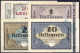 Stadt, 4 Scheine Zu 200 Mrd., 1, 2 Und 10 Bio. Mark 25.10., 1 U. 11.11.1923. I- Bis III. Keller 4515. Dießner. 596. - [11] Local Banknote Issues