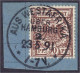 50 Pf. Lebhaftrötlichbraun 1890, Traumhaft Schöne Entwertung Auf Paketkartenabschnitt Mit Dem Einkreisstempel ,,AUS WEST - Deutsch-Südwestafrika