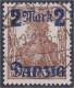 2 M Auf 35 Pf. Freimarke 1920, Zentrisch Gestempelt (Gefälligkeit), Type II Mit Plattenfehler ,,II" (n In Danzig Rechts  - Autres & Non Classés